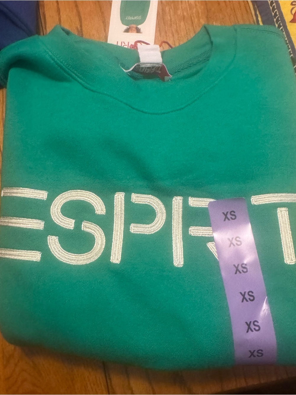 Esprit  Green Logo Crewneck Sweatshirt Extra Small